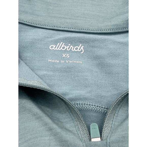 Allbirds Top Wmns XSmall Quarter Zip Pullover Sweatshirt Mid Layer Run Green NEW - Picture 3 of 13